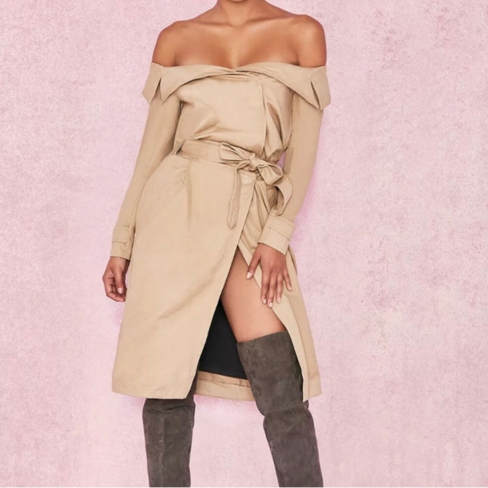 House of CB Magdalena Trench Coat Dress XS